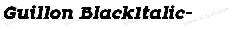 Guillon BlackItalic字体转换